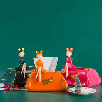 Кутия за салфетки — смола, модерно изкуство, за бюро, рецепция и бар