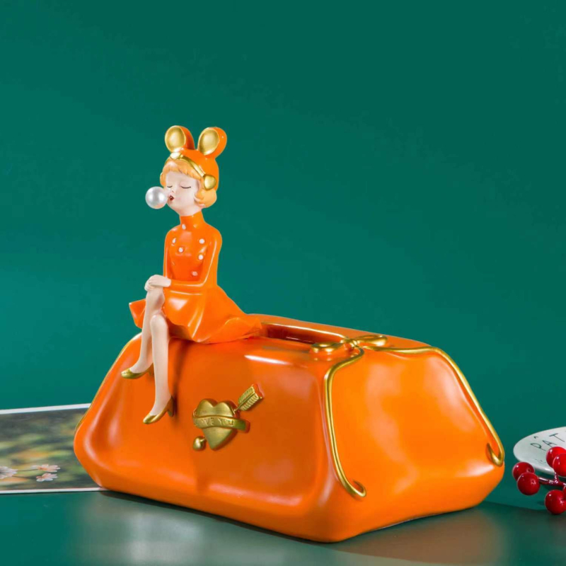 Кутия за салфетки — смола, модерно изкуство, за бюро, рецепция и бар