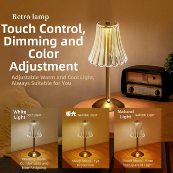 Metāla galda lampa ar bāra ornamentu, uzlādējama nakts gaisma un ambiālais studiju apgaismojums, CE sertifikāts, Yongling Lighting, ≤36V