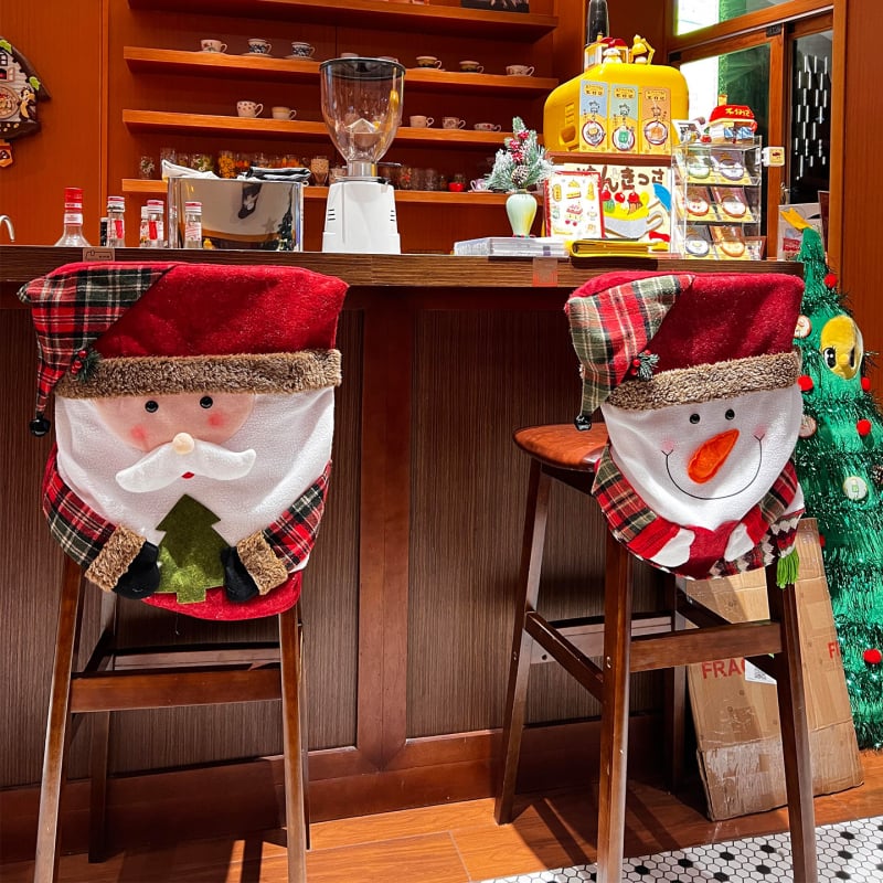 Ziemassvētku krēsla pārvalks ar zīda ziediem – universāls stils, piemērots restorāniem, bāriem un kafejnīcām