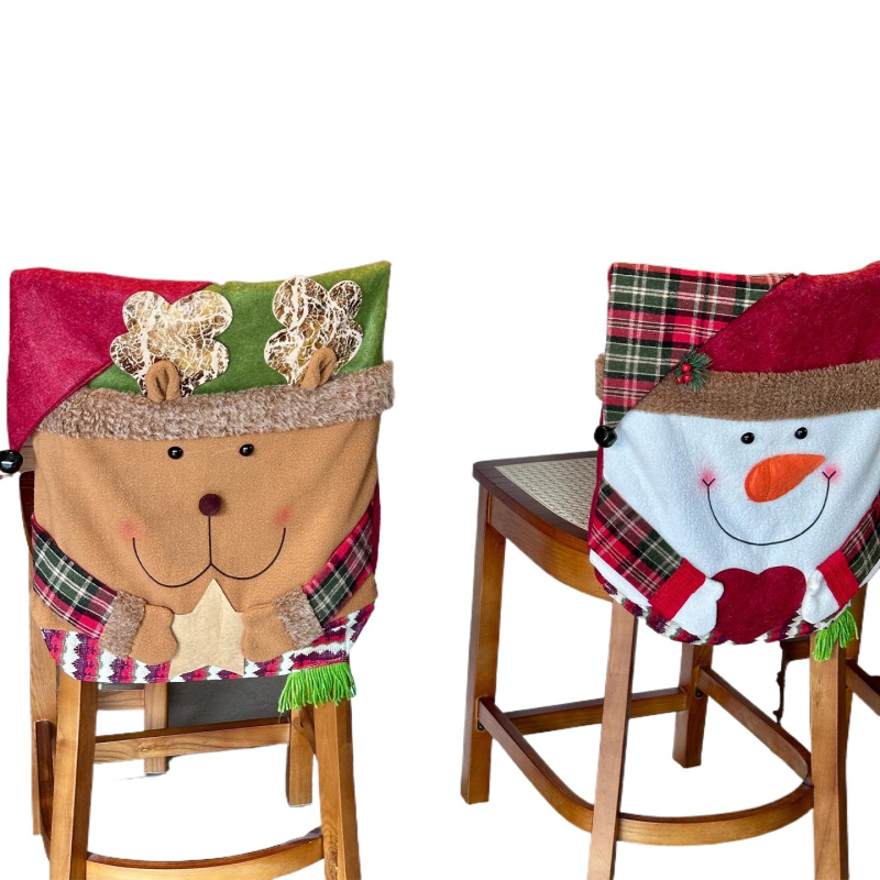 Ziemassvētku krēsla pārvalks ar zīda ziediem – universāls stils, piemērots restorāniem, bāriem un kafejnīcām