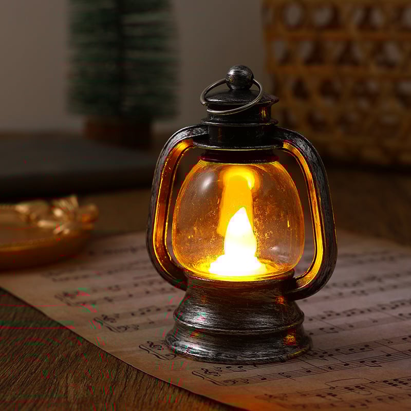 Ρετρό μικρό λαμπάκι λαδιού διακοσμητικό για χριστουγεννιάτικη διακόσμηση – πλαστικό, χριστουγεννιάτικο θέμα, χωρίς IP άδεια