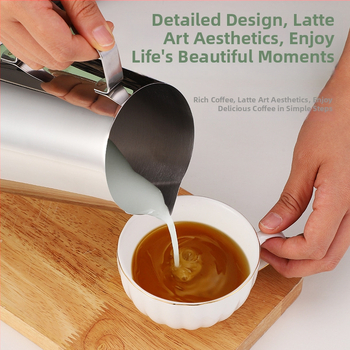 Κανά latte art από ανοξείδωτο ατσάλι 304, βορειοευρωπαϊκό στυλ, αιχμηρό στόμιο, προσαρμογή, κατάλληλη για γραφείο, οικία, μπαρ, καφέ