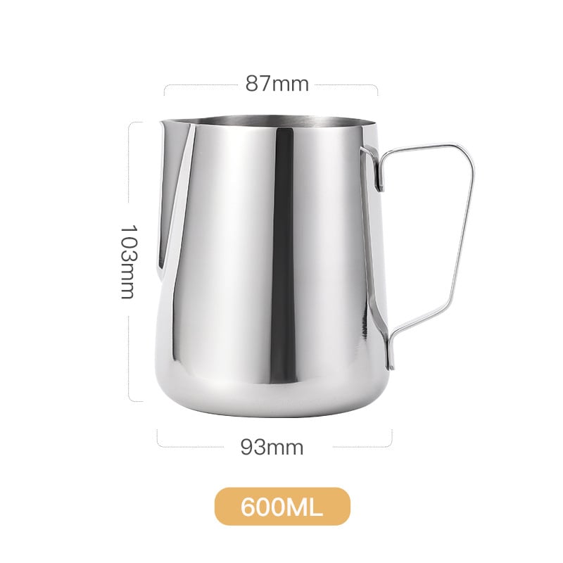 Κανά latte art από ανοξείδωτο ατσάλι 304, βορειοευρωπαϊκό στυλ, αιχμηρό στόμιο, προσαρμογή, κατάλληλη για γραφείο, οικία, μπαρ, καφέ