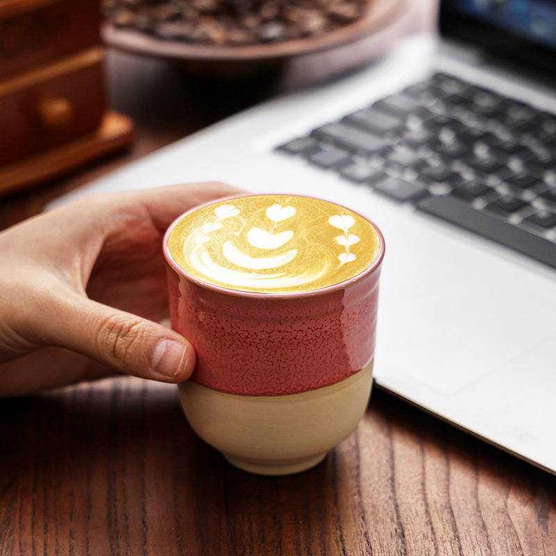 Maobai retro keramička šalica za kavu s prilagođenim logotipom, latte art, 500 g