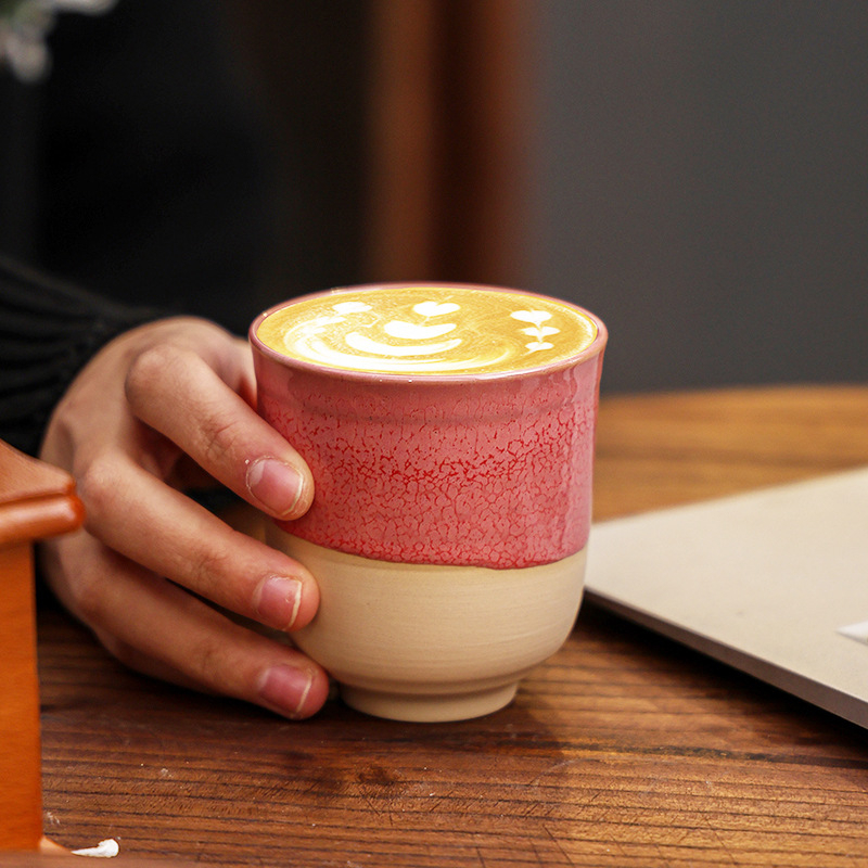 Maobai retro keramička šalica za kavu s prilagođenim logotipom, latte art, 500 g