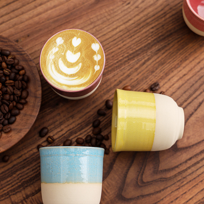 Maobai retro keramička šalica za kavu s prilagođenim logotipom, latte art, 500 g