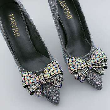 Aksesoari za cipele s leptirima od rhinestones – ukrasi za ženske cipele, originalni dizajn, materijal: staklo/glazura; tretman: točkasto bušenje; podrijetlo: Zhejiang Jinhua; branda: Tidian Jewelry