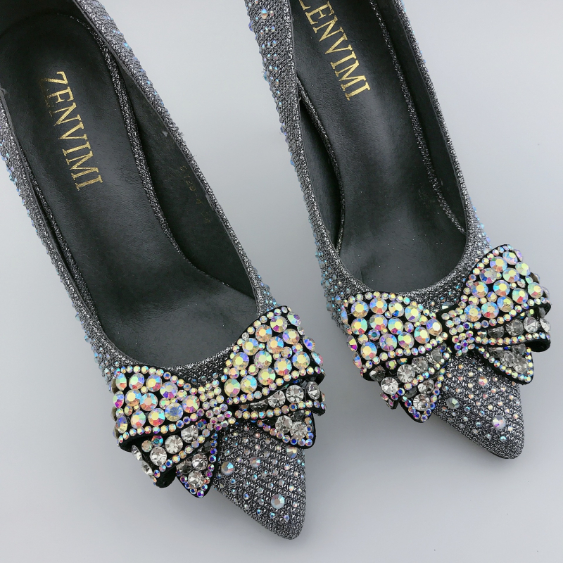 Aksesoari za cipele s leptirima od rhinestones – ukrasi za ženske cipele, originalni dizajn, materijal: staklo/glazura; tretman: točkasto bušenje; podrijetlo: Zhejiang Jinhua; branda: Tidian Jewelry