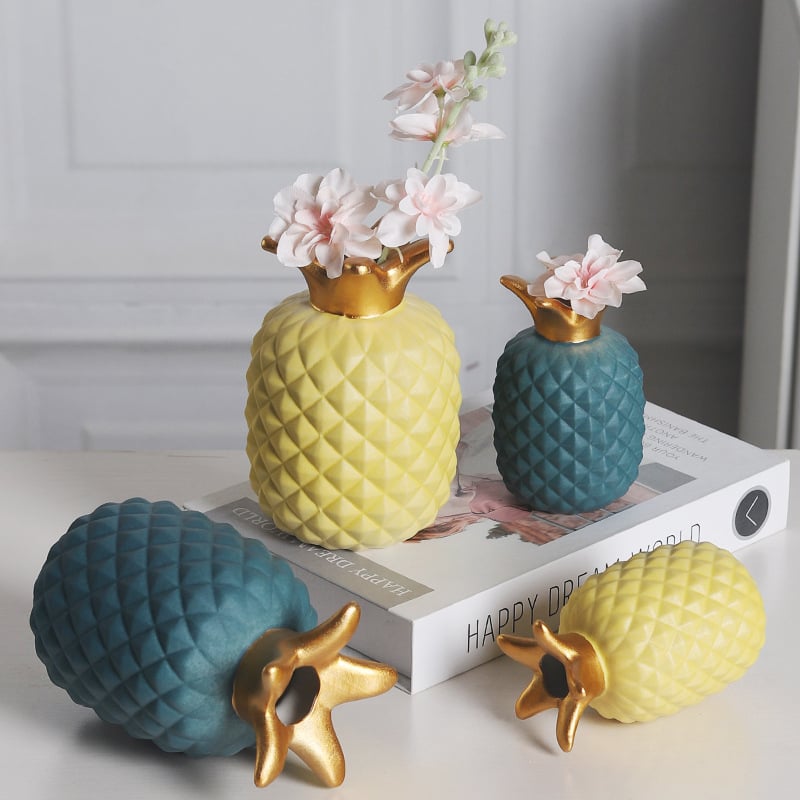 Keramički ananas ukras — moderni minimalistički vaza za ulazni dio i dnevni boravak