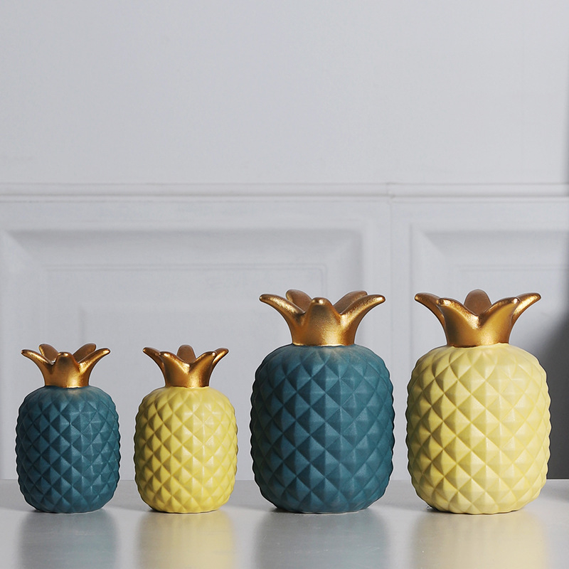 Keramički ananas ukras — moderni minimalistički vaza za ulazni dio i dnevni boravak