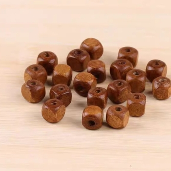 Fa négyszögletes gyöngyök DIY ékszerekhez, festett, retro stílus