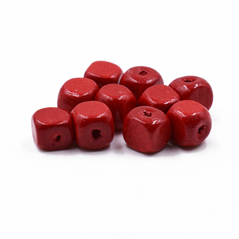 Fa négyszögletes gyöngyök DIY ékszerekhez, festett, retro stílus