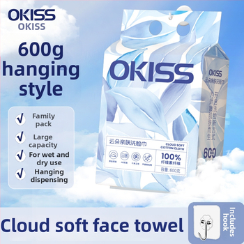 Prosop de curățare a feței, agățat, montat pe perete, pachet de uz casnic, fibră vegetală, imprimare