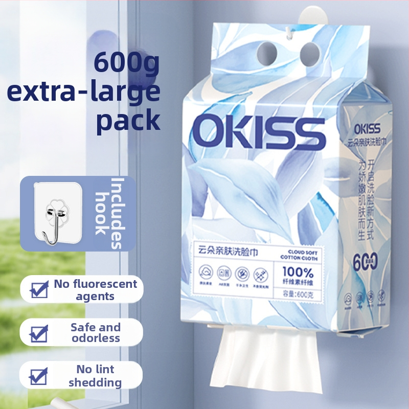 Prosop de curățare a feței, agățat, montat pe perete, pachet de uz casnic, fibră vegetală, imprimare