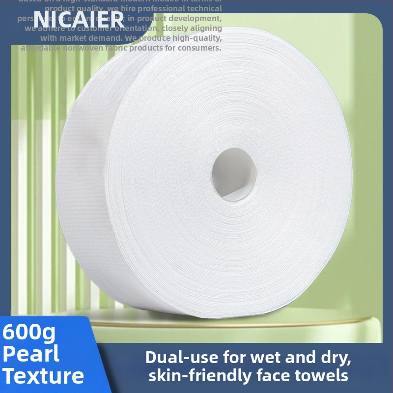 Prosop de curățare facial în rolă - 100% viscose, fibre de viscose, țesătură plată, personalizare disponibilă, conținut principal 100%