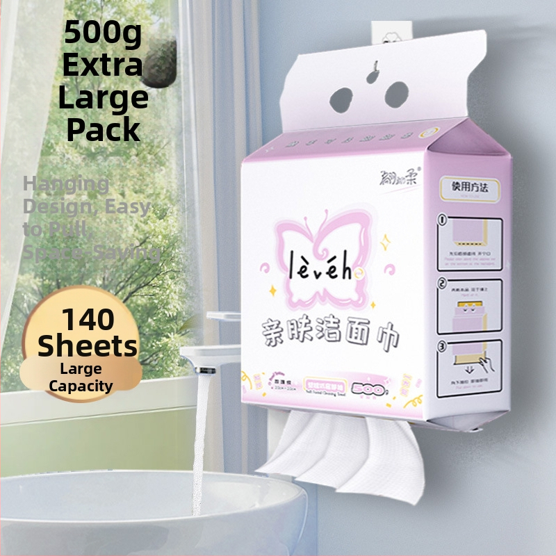 Prosop de curățare facial în rolă - 100% viscose, fibre de viscose, țesătură plată, personalizare disponibilă, conținut principal 100%