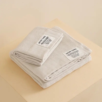Prosop de casă din bumbac 100%, stil japonez, gros, absorbant, pentru față și baie, țesătură simplă, 80–100 g, procesare personalizată
