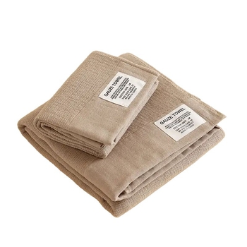 Prosop de casă din bumbac 100%, stil japonez, gros, absorbant, pentru față și baie, țesătură simplă, 80–100 g, procesare personalizată
