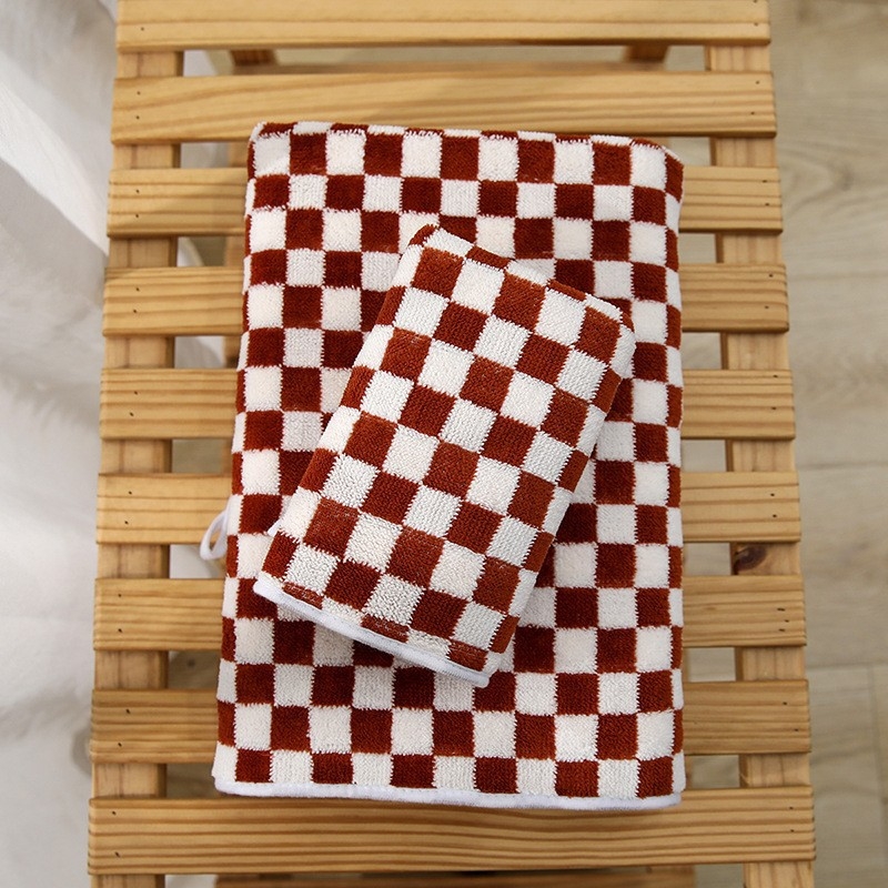 Prosop de baie pentru femei — Coral Fleece absorbent, 150D, țesătură simplă, 80–100 g, fără scame