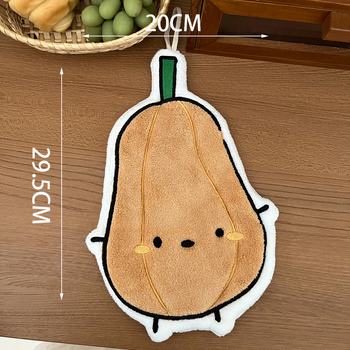 Prosop de mână din coral fleece, gros, foarte absorbant, pătrat, pentru bucătărie și baie