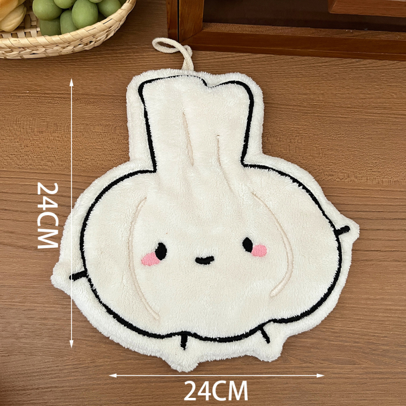 Prosop de mână din coral fleece, gros, foarte absorbant, pătrat, pentru bucătărie și baie