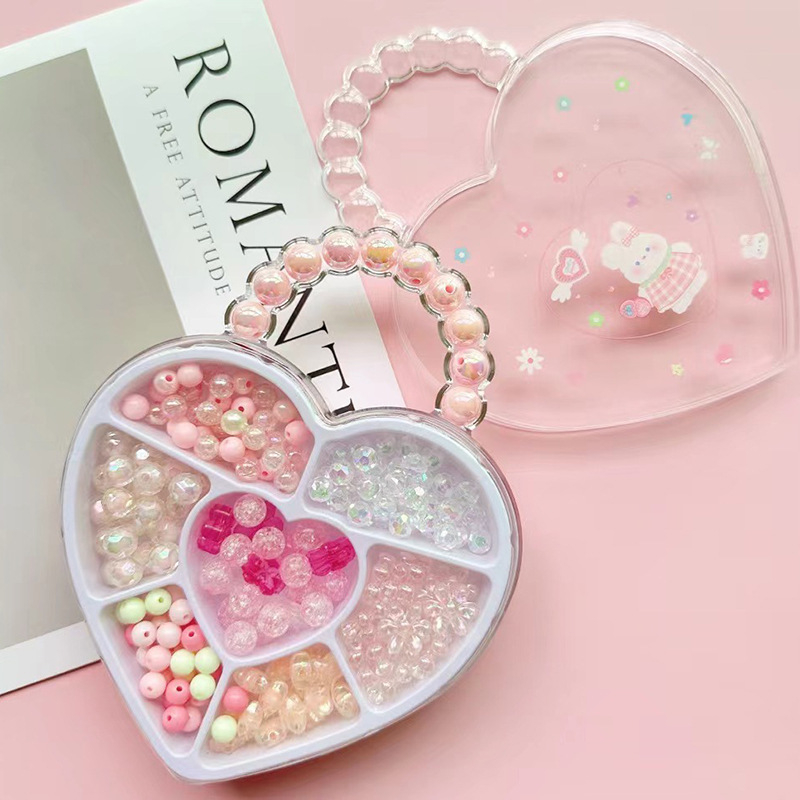 Dječji DIY komplet za perle — kutija za dar s leptirima, plastika/smola, ručno izrađeni nakit i dodaci, zasebno pakiranje, za djecu od 10 godina