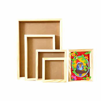 Priežu koka fotogrāfiju rāmis, taisnstūra forma, Mingbojia zīmols, fotorāmis sērija, karikatūras dizains