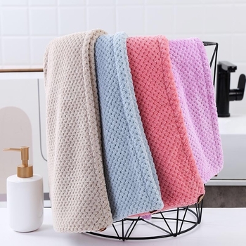 Шапка за сушене на коса от коралов флис, 150D нишка, тегло 80–99 г, пришиване и проста тъкане