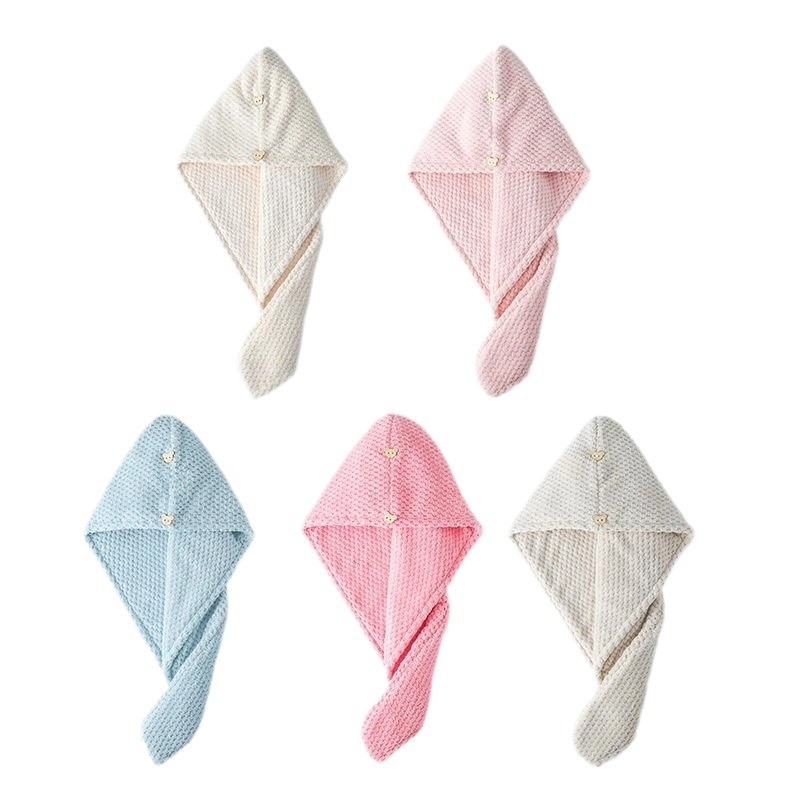 Шапка за сушене на коса от коралов флис, 150D нишка, тегло 80–99 г, пришиване и проста тъкане