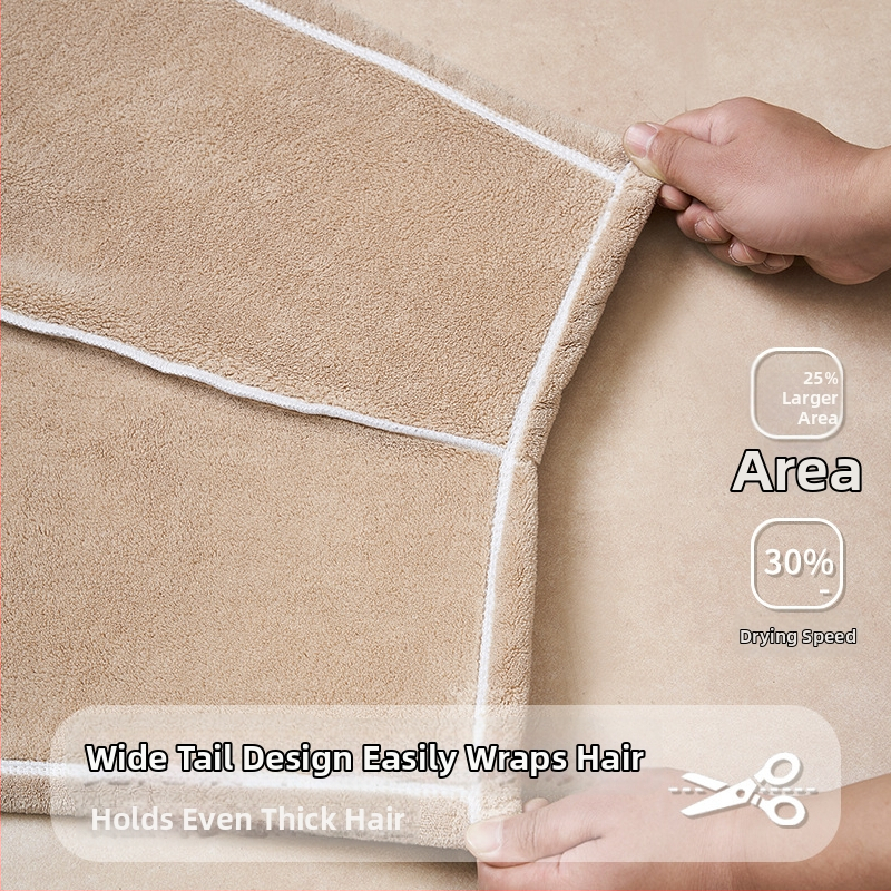 Суха шапка за коса с антибактериално покритие, коралов флис, 120D прежда, проста тъкан, 120–139 g