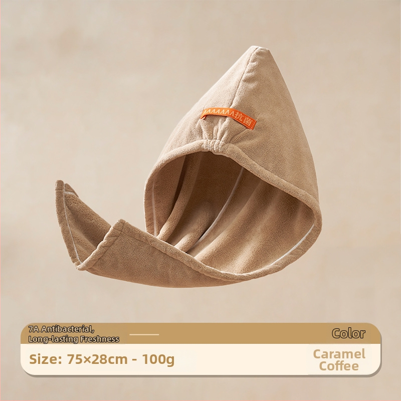 Суха шапка за коса с антибактериално покритие, коралов флис, 120D прежда, проста тъкан, 120–139 g