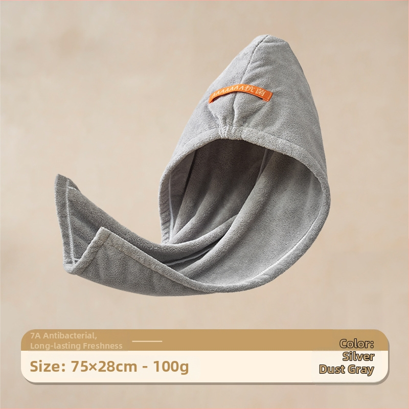 Суха шапка за коса с антибактериално покритие, коралов флис, 120D прежда, проста тъкан, 120–139 g