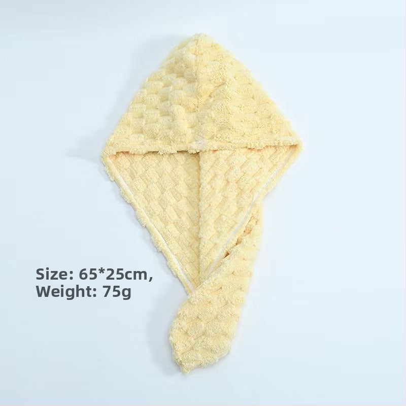 Κάλυμμα στεγνώματος μαλλιών, φλις κοράλλι, νήμα 100D, απλό ύφασμα, μοτίβο χελώνας, 50-79 γρ, unisex