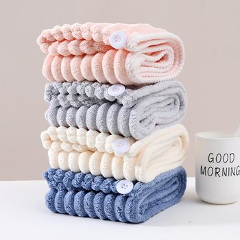 Γυναικείο καπάκι στεγνώματος μαλλιών, απορροφητικό coral fleece, 80–99 g, 150D, ραφή με περιθώριο, εξατομικευμένη επεξεργασία