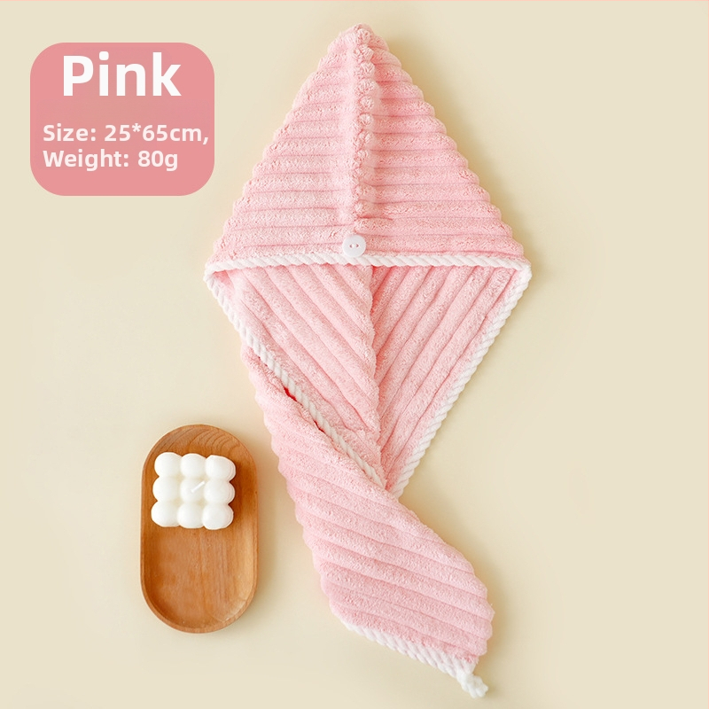 Γυναικείο καπάκι στεγνώματος μαλλιών, απορροφητικό coral fleece, 80–99 g, 150D, ραφή με περιθώριο, εξατομικευμένη επεξεργασία