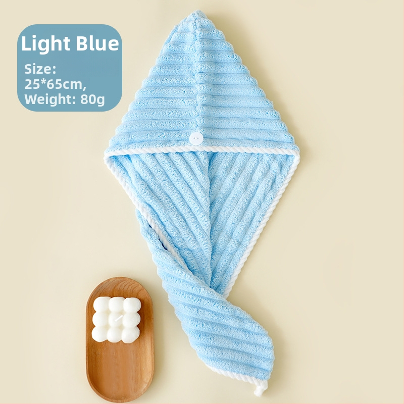 Γυναικείο καπάκι στεγνώματος μαλλιών, απορροφητικό coral fleece, 80–99 g, 150D, ραφή με περιθώριο, εξατομικευμένη επεξεργασία