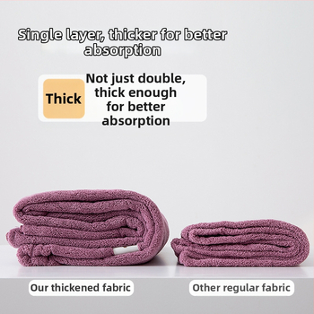 Γυναικείο καπάκι στεγνώματος μαλλιών από φλίς κοραλλιού, διπλό-στρώμα, υψηλή απορρορόφηση, γρήγορο στέγνωμα