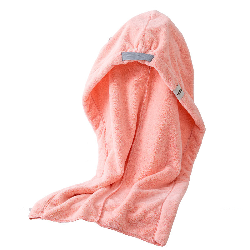 Γυναικείο καπάκι στεγνώματος μαλλιών από φλίς κοραλλιού, διπλό-στρώμα, υψηλή απορρορόφηση, γρήγορο στέγνωμα