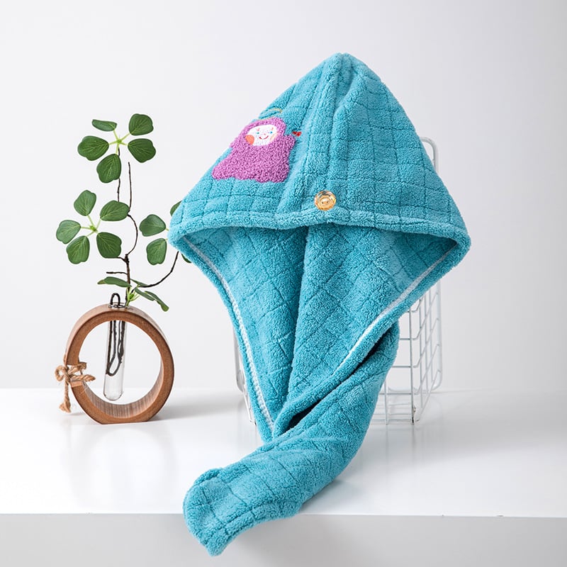 Шапка за сушене на коса от корална велур (Материал: корална велур; Тегло: 120–139 g; Категория: Шапка за сушене на коса)