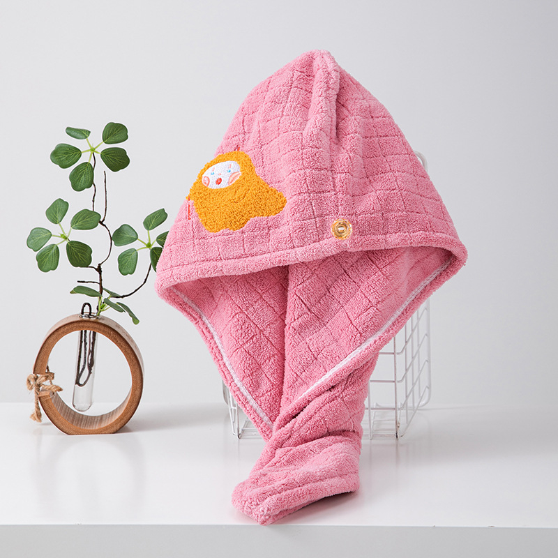 Шапка за сушене на коса от корална велур (Материал: корална велур; Тегло: 120–139 g; Категория: Шапка за сушене на коса)