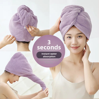 Суха шапка за коса, турбан стил, корална флис, прежда 150D, тегло 80–99 г, права оплетка