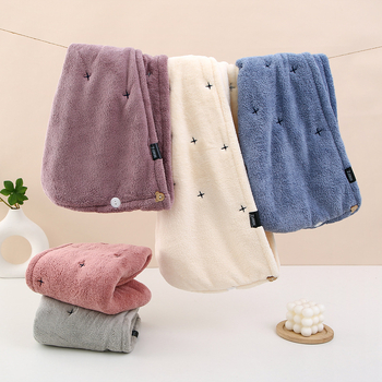 Καπέλο στεγνώματος μαλλιών - φλις κοραλλιού, νήμα 150D, ύφανση έξι νημάτων, βάρος 140–169 g