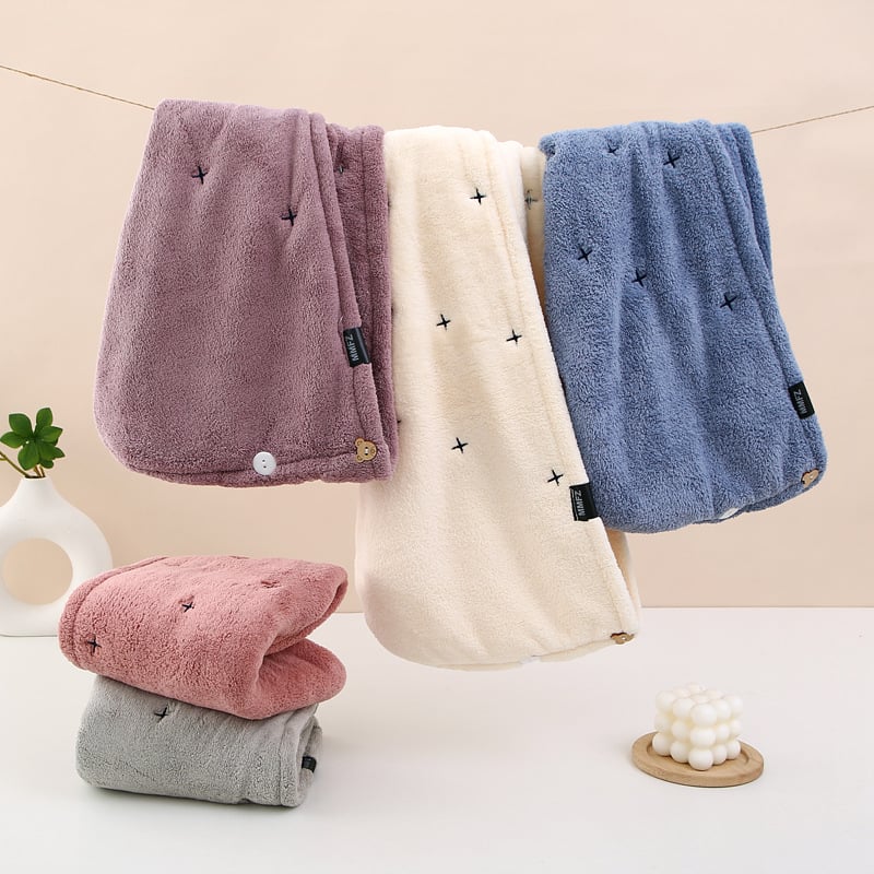 Καπέλο στεγνώματος μαλλιών - φλις κοραλλιού, νήμα 150D, ύφανση έξι νημάτων, βάρος 140–169 g