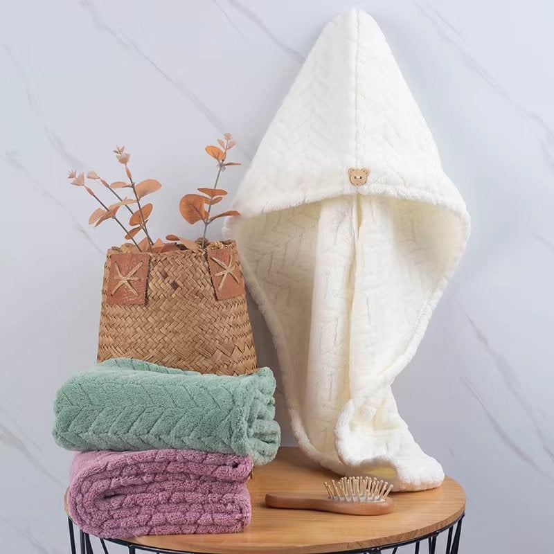 Κεφαλάκι για στέγνωμα μαλλιών σε σχήμα σιταριού, γρήγορο στέγνωμα, κοραλλί φλίς, 80-99 g