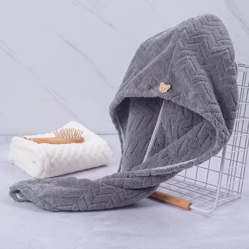 Κεφαλάκι για στέγνωμα μαλλιών σε σχήμα σιταριού, γρήγορο στέγνωμα, κοραλλί φλίς, 80-99 g