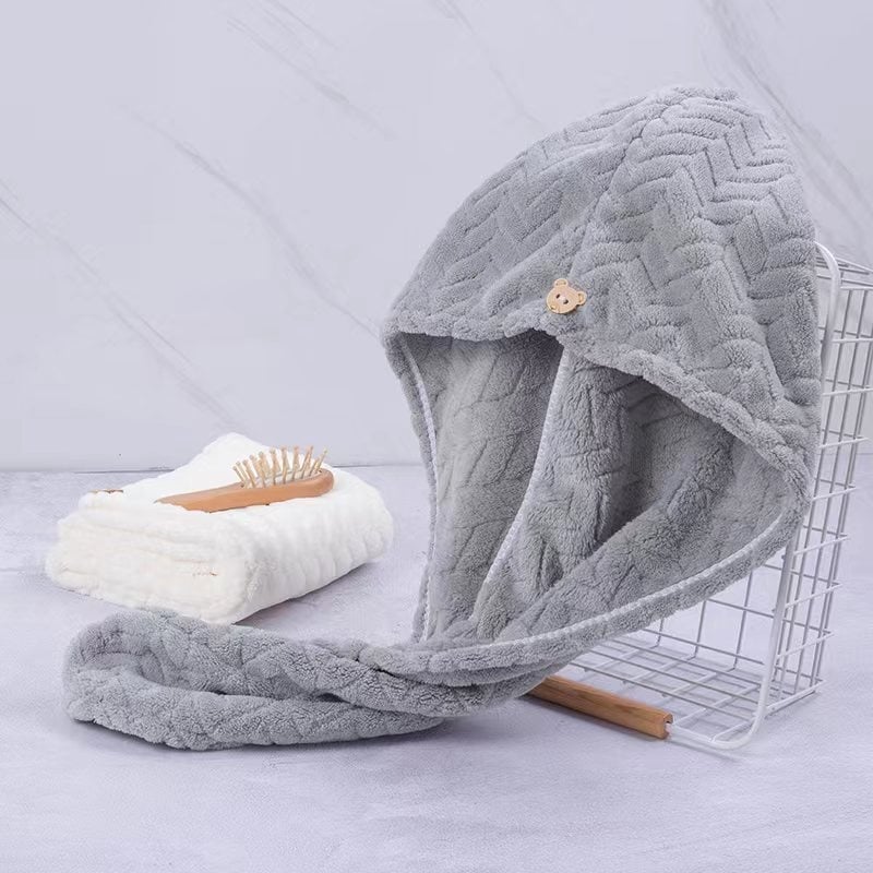 Κεφαλάκι για στέγνωμα μαλλιών σε σχήμα σιταριού, γρήγορο στέγνωμα, κοραλλί φλίς, 80-99 g