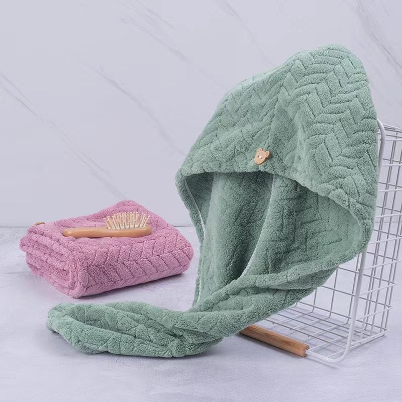 Κεφαλάκι για στέγνωμα μαλλιών σε σχήμα σιταριού, γρήγορο στέγνωμα, κοραλλί φλίς, 80-99 g