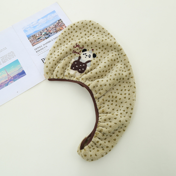 Καπέλο στεγνώματος μαλλιών από Coral fleece, κέντημα και εκτύπωση, νήματα Microfiber, προσαρμογή διαθέσιμη, 80-99 g