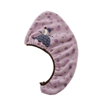 Καπέλο στεγνώματος μαλλιών από Coral fleece, κέντημα και εκτύπωση, νήματα Microfiber, προσαρμογή διαθέσιμη, 80-99 g